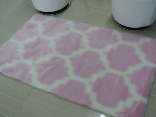 Faux Fur Rug With Patterns Back Material: Suede