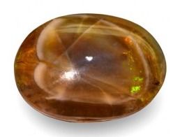 Beautiful And Dazzling Brownish Green Natural Oval Shaped Opal Stone