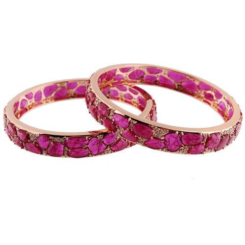 Ruby Bangle Pair