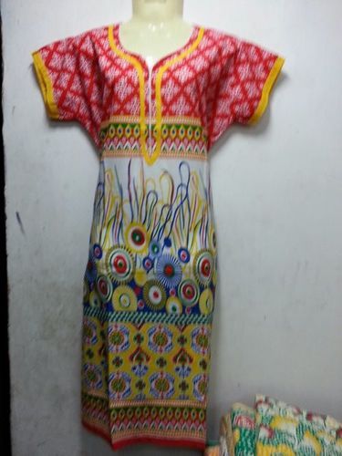 Half Sleeve Cotton Printed Kurti