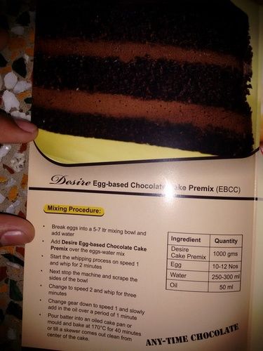 Egg-Based Chocolate Cake Premixes