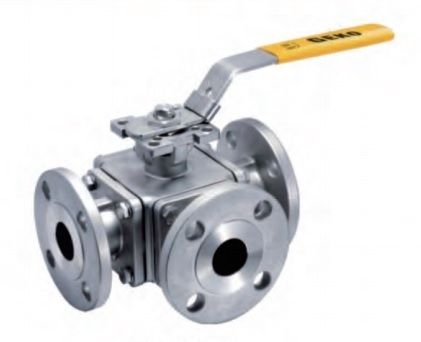 3-way/ 4-way Mounting Type Flange End Ball Valve