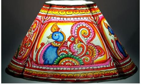 Hand Painted Leather Lampshade