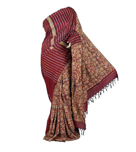 Cotton Silk Khesh Kalamkari Saree