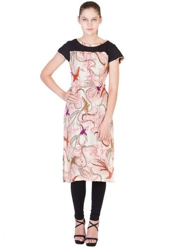 Multi Colour Designer Ladies Cotton Kurti