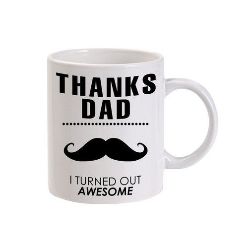 Mustache Best Dad Mug Personalise