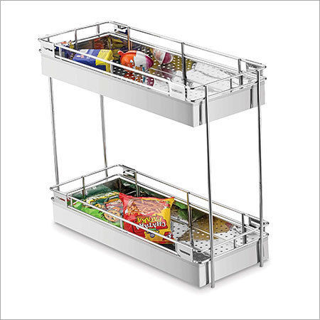 Two Shelf Pull Out Kitchen Basket