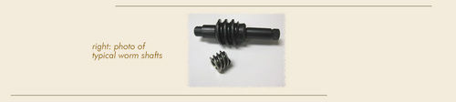 High Capacity Rolling Worm Shafts