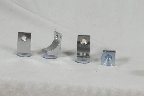 Chrome Aluminium L Button For Shelf Support