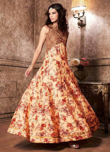 Apricot Anarkali Suit