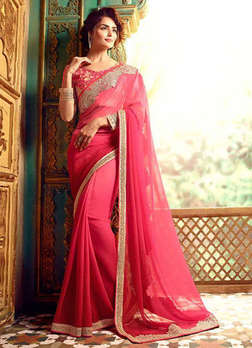 Pink Designer Saree