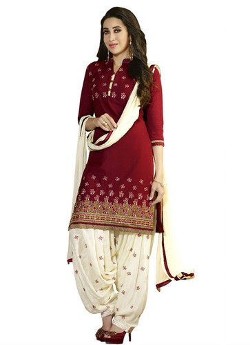 लाल और सफेद सलवार सूट