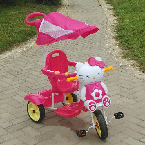 Red Cartoon Baby Tricycle With Canopy