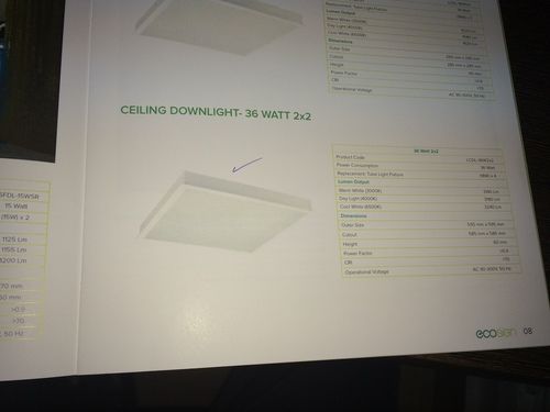 Led Ceiling Downlight 36 Watt 2*2