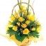 Yellow Roses Basket