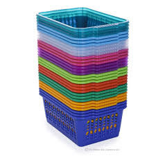 Plastic Storage Baskets - Premium Quality Plastic, Wider Size, Customizable Mesh Design