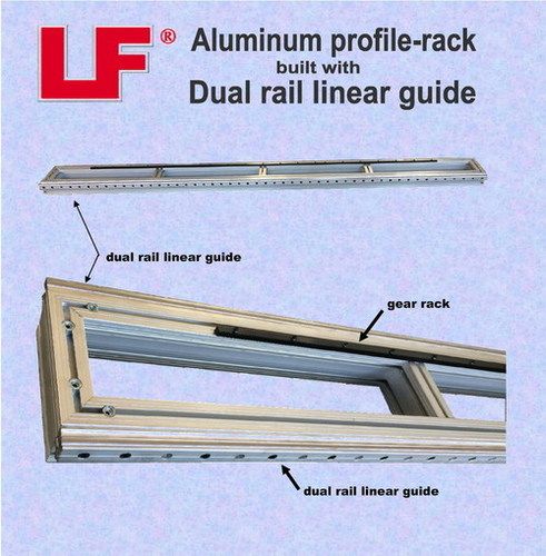 Aluminum Profile Rack Structure With Precision Gear Bar Builted