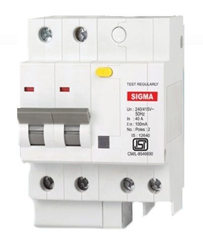 50hz Frequency 40 Ampere 240-415 Volt Two Pole Earth Leakage Circuit Breaker