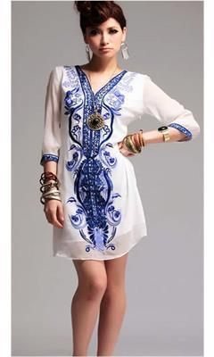 Embroidered White Kurti