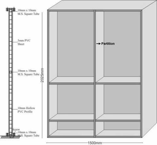 PVC Non Modular Cupboard Partition