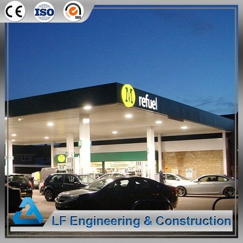 Prefabricated Steel Structural Petrol Station Construction C8H18N2O4S