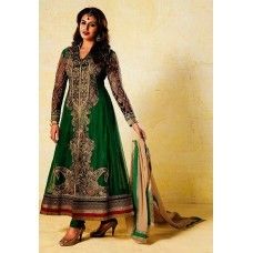 Designer Green Color Salwar Kameez Suit With Dupatta