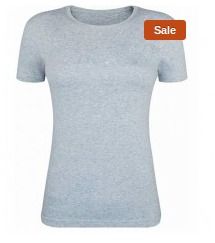 Womens Round Neck Grey Plain T-shirt