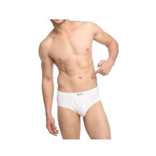 Polyester Men'S White Brief