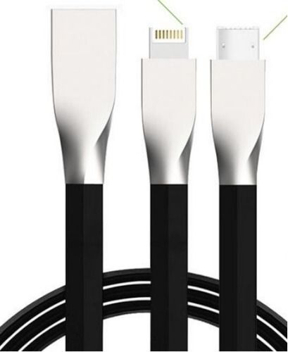 Micro&Lightning 2 in 1 Flat USB Cable