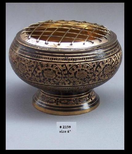 Brass Incense Resin Burner With Brass Net