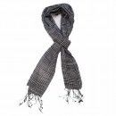Attractive Black White Yarn Dyed Check Stole