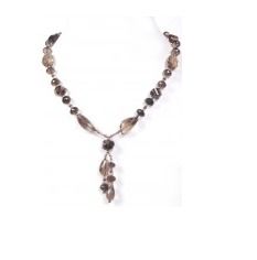 Attractive Brown Color Necklace Made With Semi Precious Stones