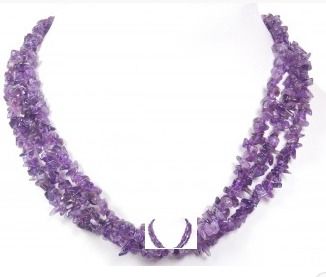 Lavender Color Beautiful Handmde Cut Beaded Multi Layer Necklace
