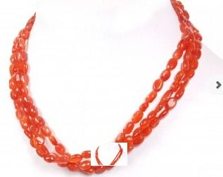 Orange Color Beautiful Handmde Beaded Multi Layer Necklace