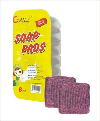 Pink Powder Steel Wool Soap Pads