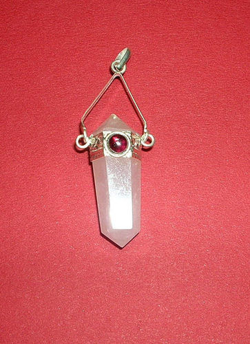 Double Point Rose Quartz Pendant