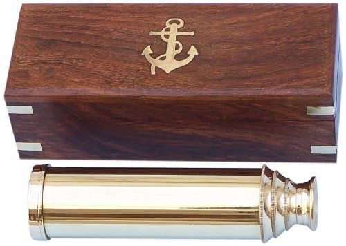 16" Full Brass Telescope With Wooden Box