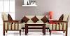Dritto Sofa Set (3 + 1 + 1) Seater in Beige Colour by Vive