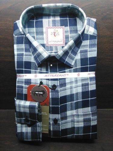 Winter Cotton Check Mens Shirts