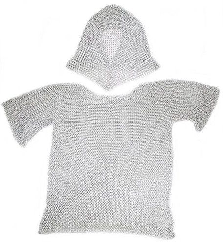 Aluminum Chainmail Shirt With Hood