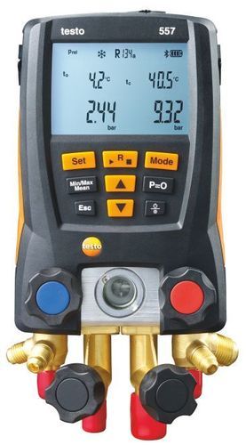 Digital Vacuum Gauge - Advanced Testo 557 Model | Real-Time Superheating/Subcooling Calculation, Smart App Connectivity for Remote Monitoring, Precise Pirani Measurement and Leakage Testing