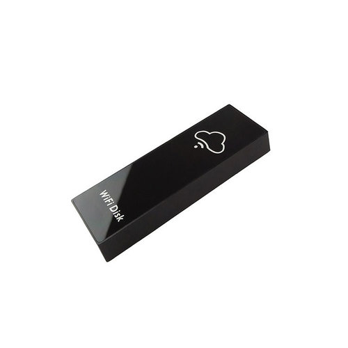 Wireless Smart Card Reader for iPhone and Android - 5x2x1 cm Black, WiFi Data Sharing, 128GB TF Support, USB Powered