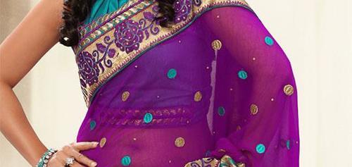 chiffon shaded saree