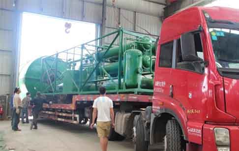 चिली कस्टमर वेस्ट टायर पायरोलिसिस प्लांट और वेस्ट ऑयल डिस्टिलेशन प्लांट फिनिश्ड डिलीवरी क्षमता: 6T 8T 10T क्यूबिक मीटर (M3)