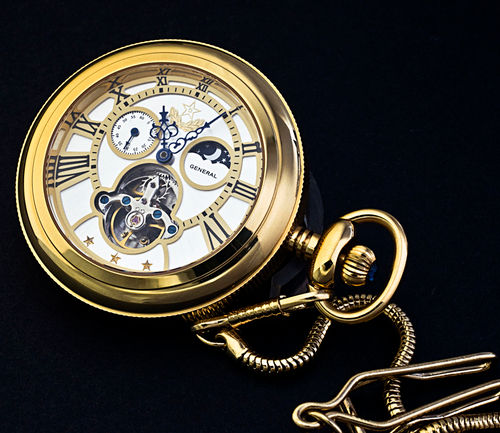 Gold Mechanical Pocket Watch