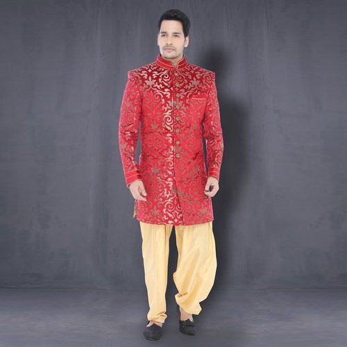 Ground Thread Machine Tap Mens Fancy Indo Western Dress