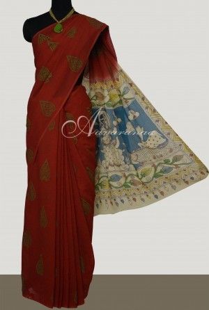 Silk With Kalamkari Saree