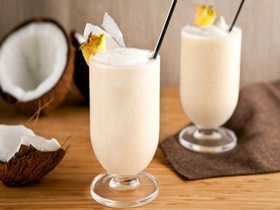 Coconut Milkshake with Fruit Flavours