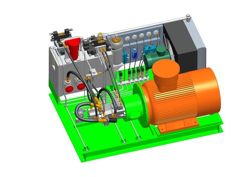 Polyurethane Horizontal Single Pump Station For Man Riding System