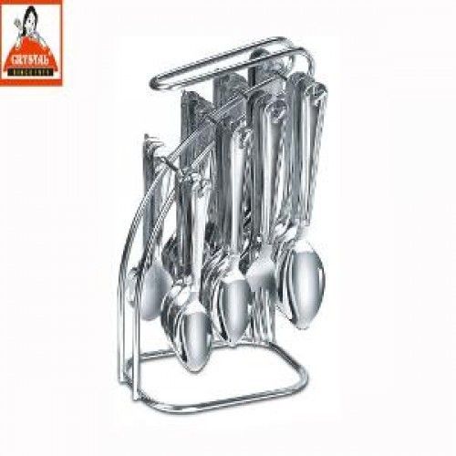 Crystalcook Steelage 24 Pcs. Tableware Full Steel Cutlery Set (Mka231a) 